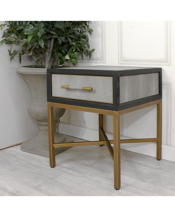 Šoninis staliukas "Oak & Shagreen"